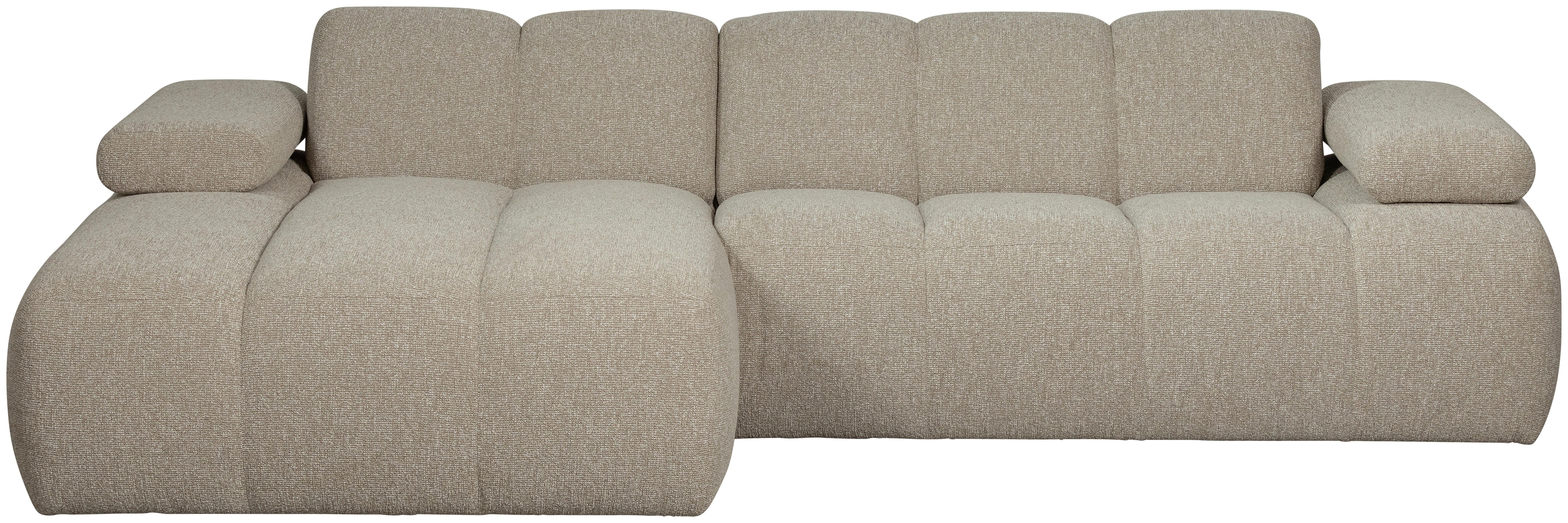 ECKSOFA Mojo Beige S: 160x284 cm - Beige/Schwarz, Design, Textil (160/284cm) - Livetastic