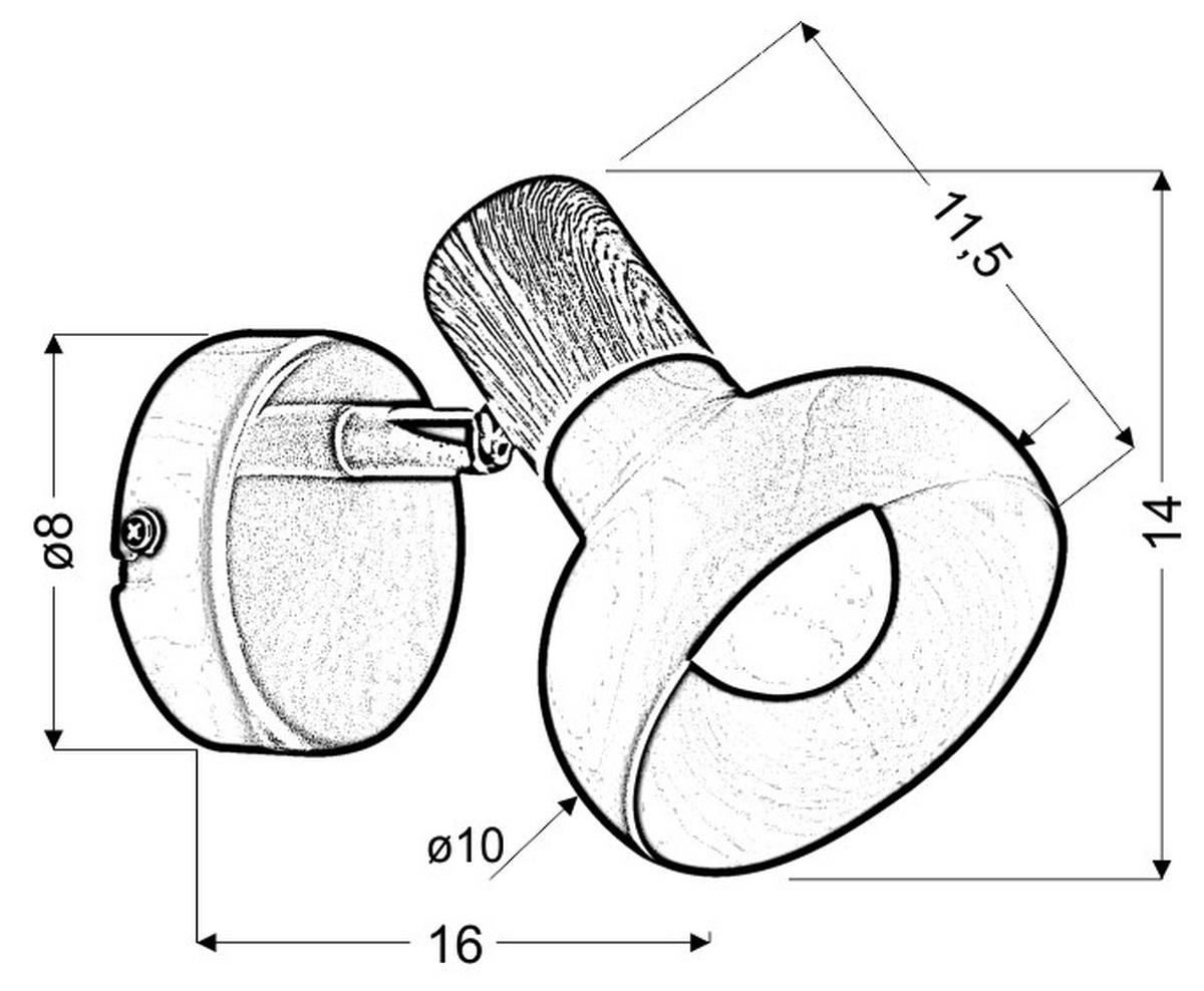 Wandstrahler 91-62796 - Weiß, Basics, Metall (16/10/14cm)