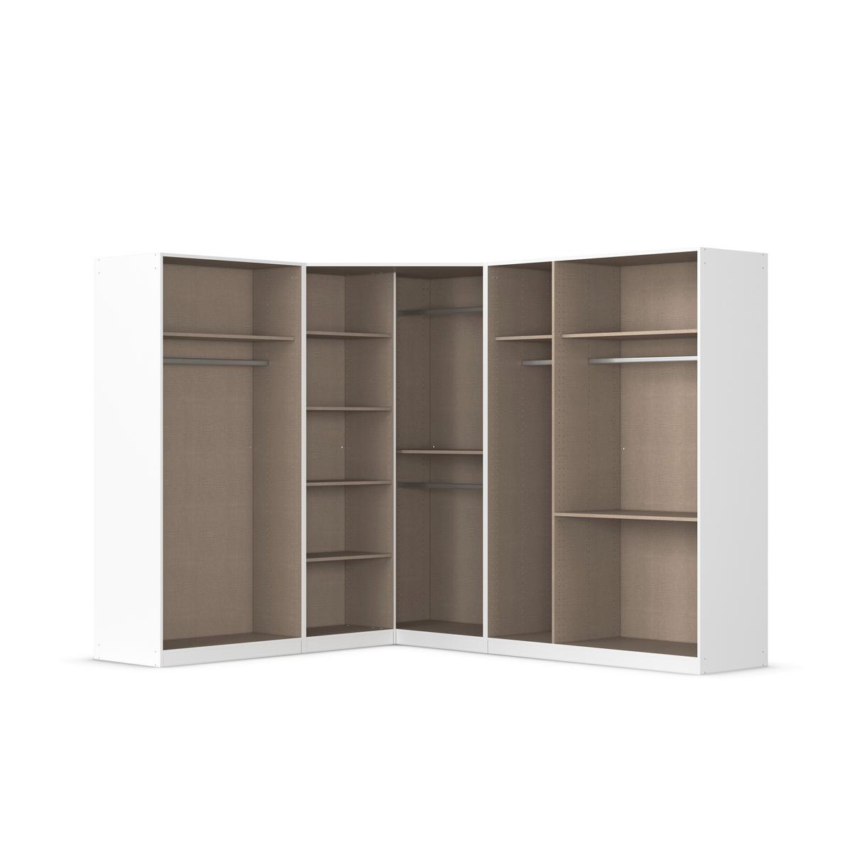 Eckkleiderschrank Costa Weiß B: 208 cm - Weiß, MODERN, Holzwerkstoff (208/197/253cm) - Rauch Möbel