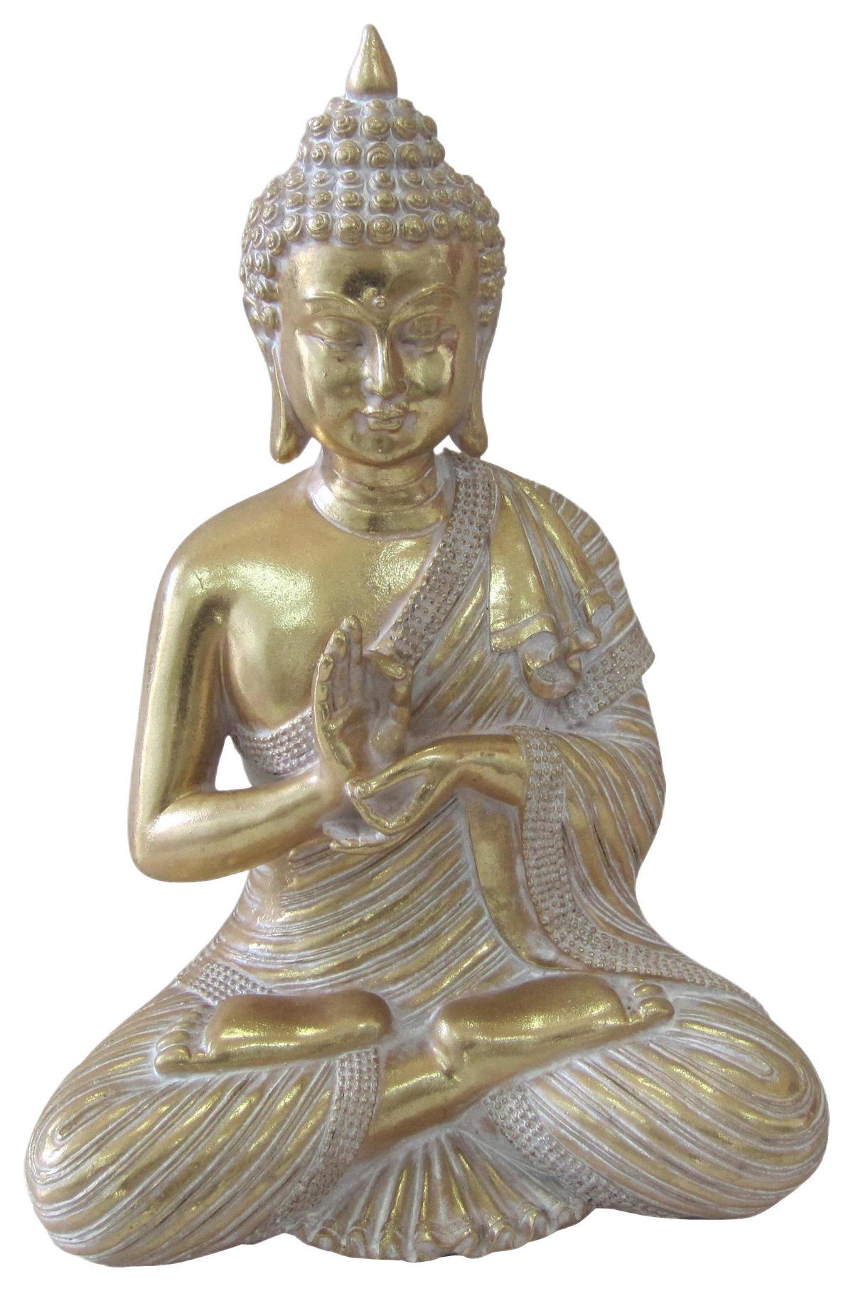 Buddha Chenpo - Goldfarben, KONVENTIONELL, Kunststoff (21,5/14,5/31cm) - Luca Bessoni