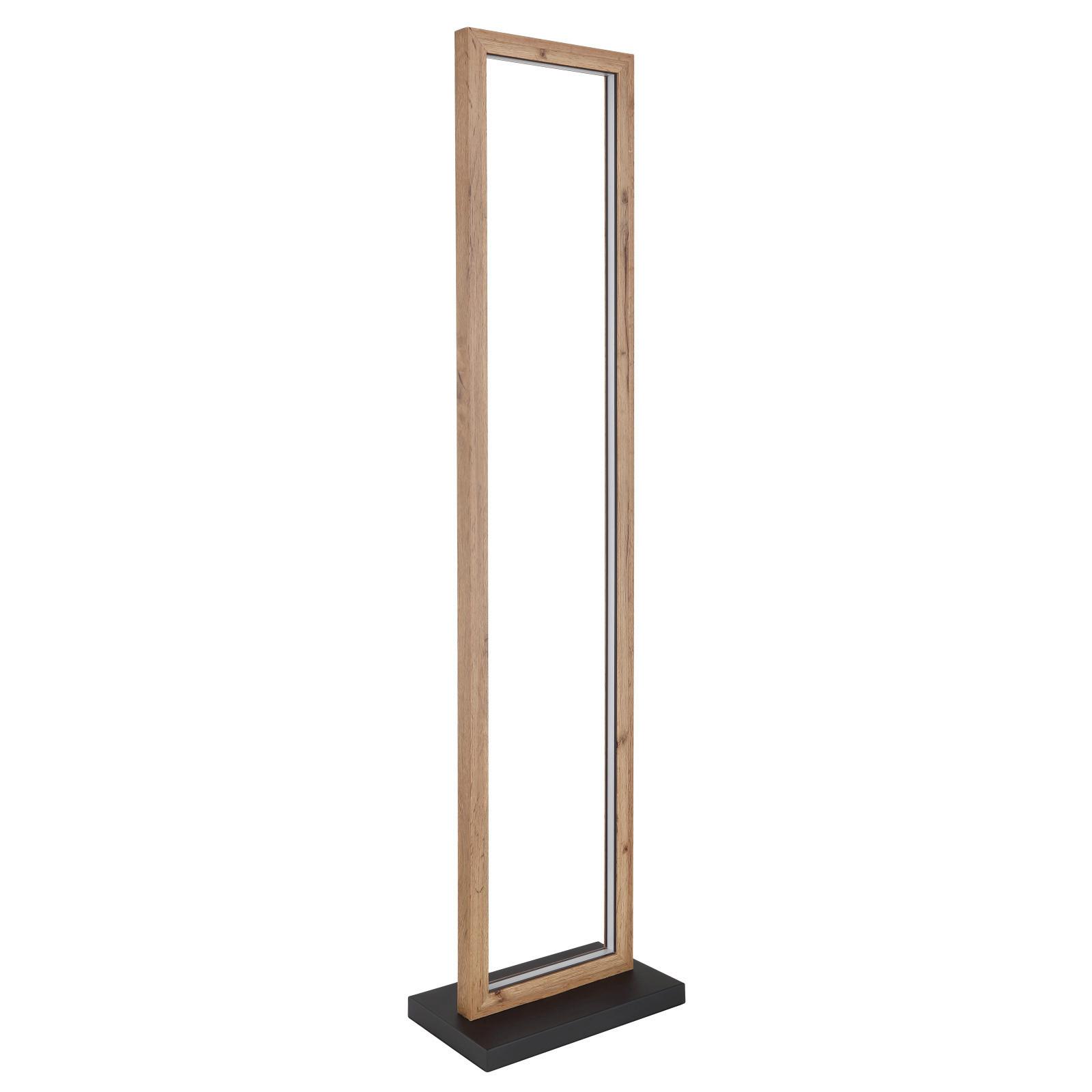 LED-Stehleuchte 67287s - Opal/Schwarz, KONVENTIONELL, Holz/Kunststoff (30/18/120cm) - Globo
