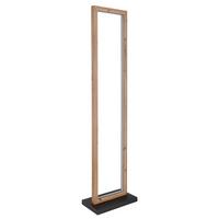 LED-Stehleuchte 67287s - Opal/Schwarz, KONVENTIONELL, Holz/Kunststoff (30/18/120cm) - Globo