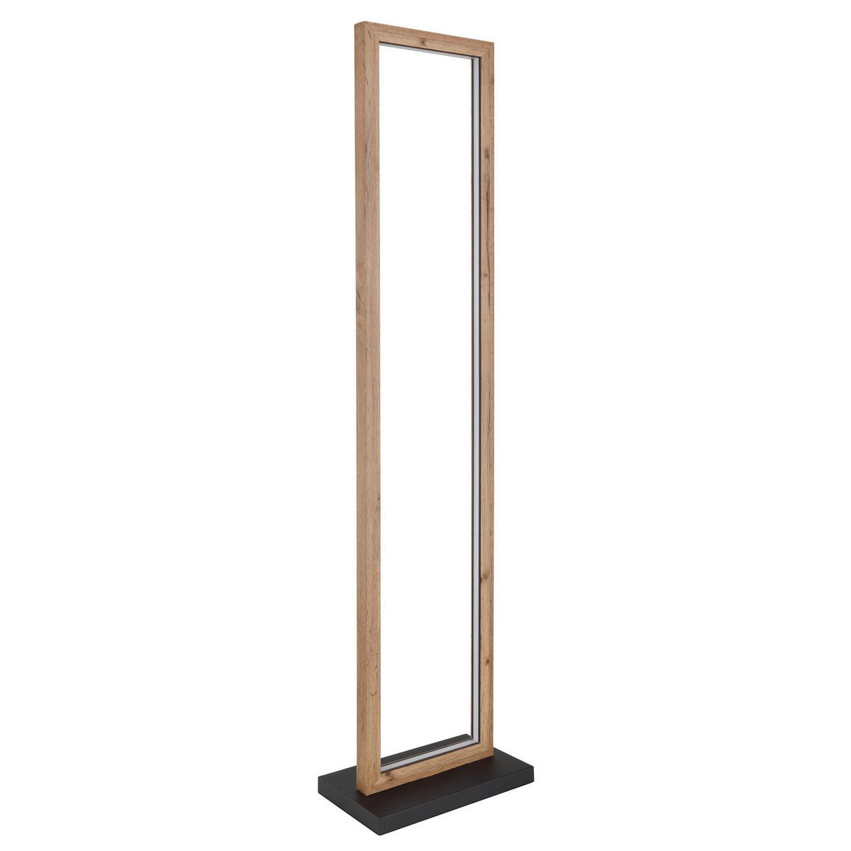 LED-Stehleuchte 67287s - Opal/Schwarz, KONVENTIONELL, Holz/Kunststoff (30/18/120cm) - Globo