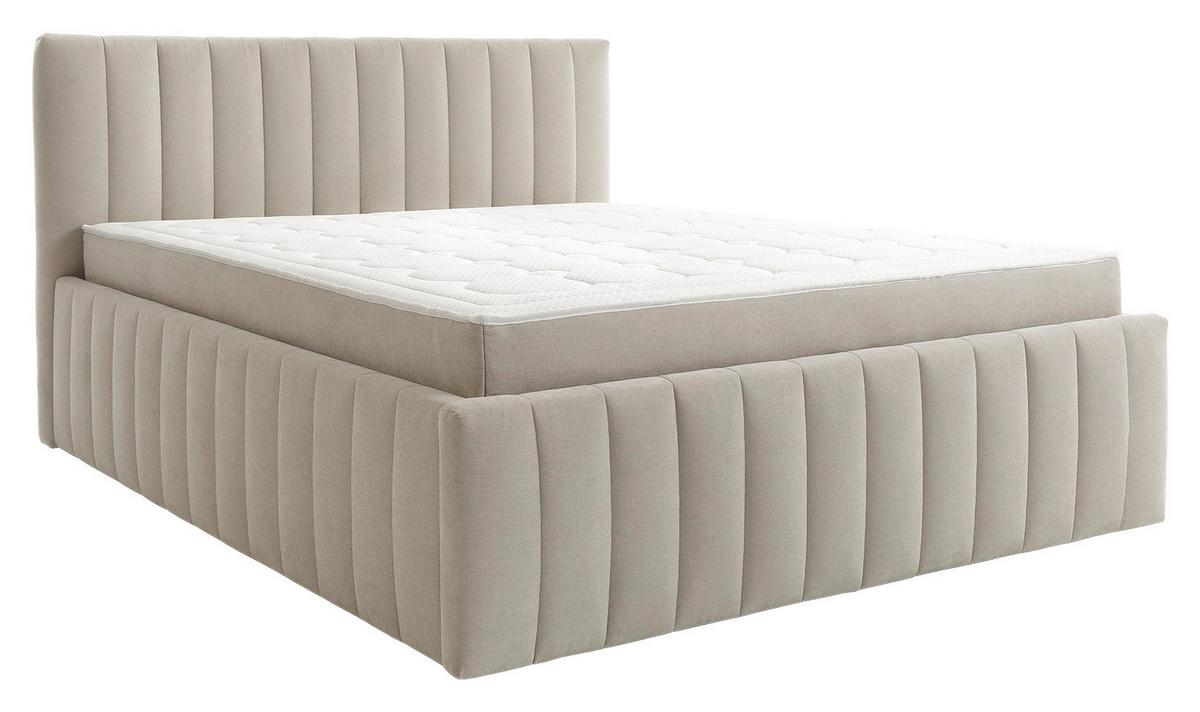 Čalúnená posteľ ORINOCO PL: 140/200 cm, béžová - béžová, Modern, kov/drevo (140/200cm) - Based