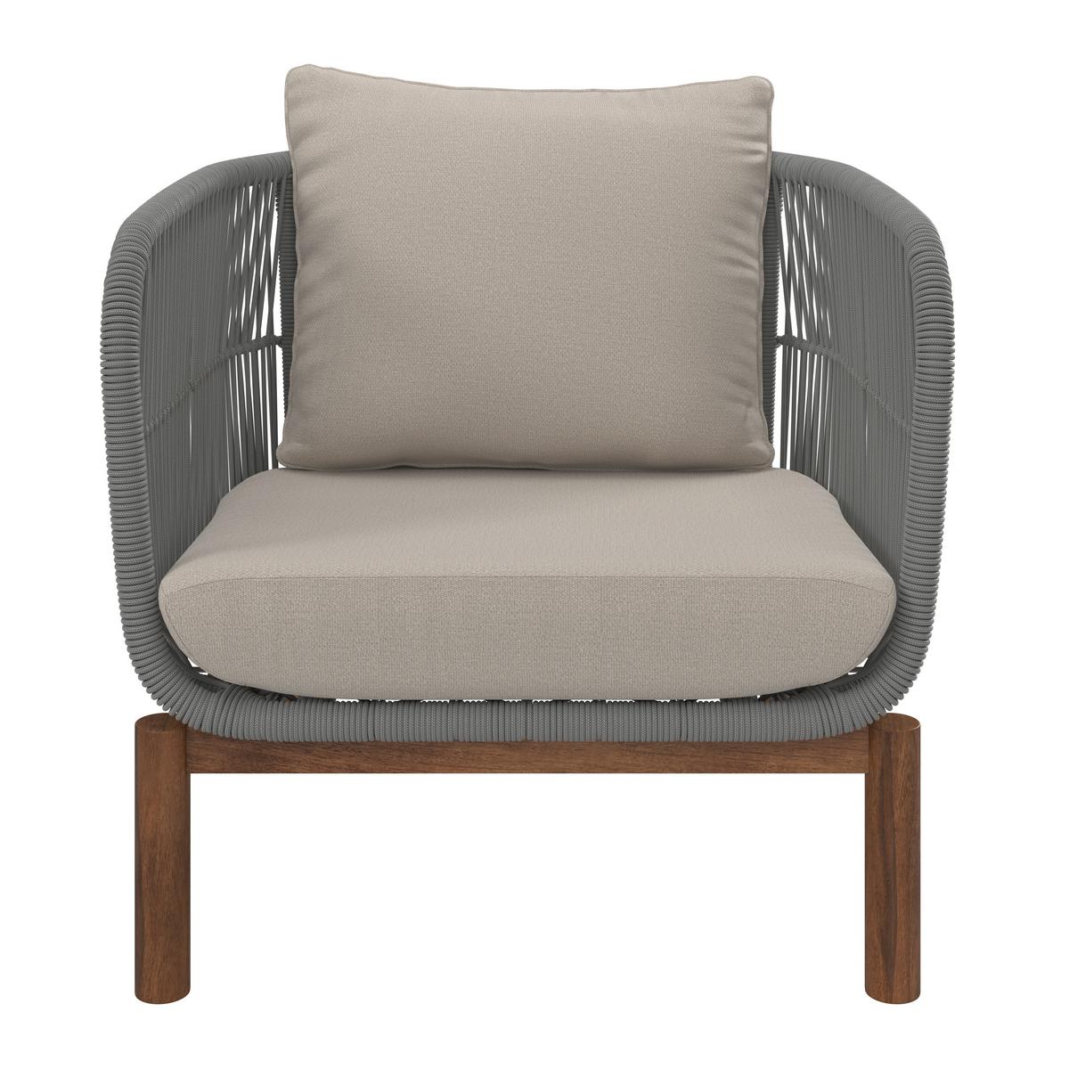 TERASOVÁ SEDACÍ SOUPRAVA MALENE - krémová/přírodní barvy, Moderní, kov/dřevo (168/70,5/80cm) - Bessagi Garden