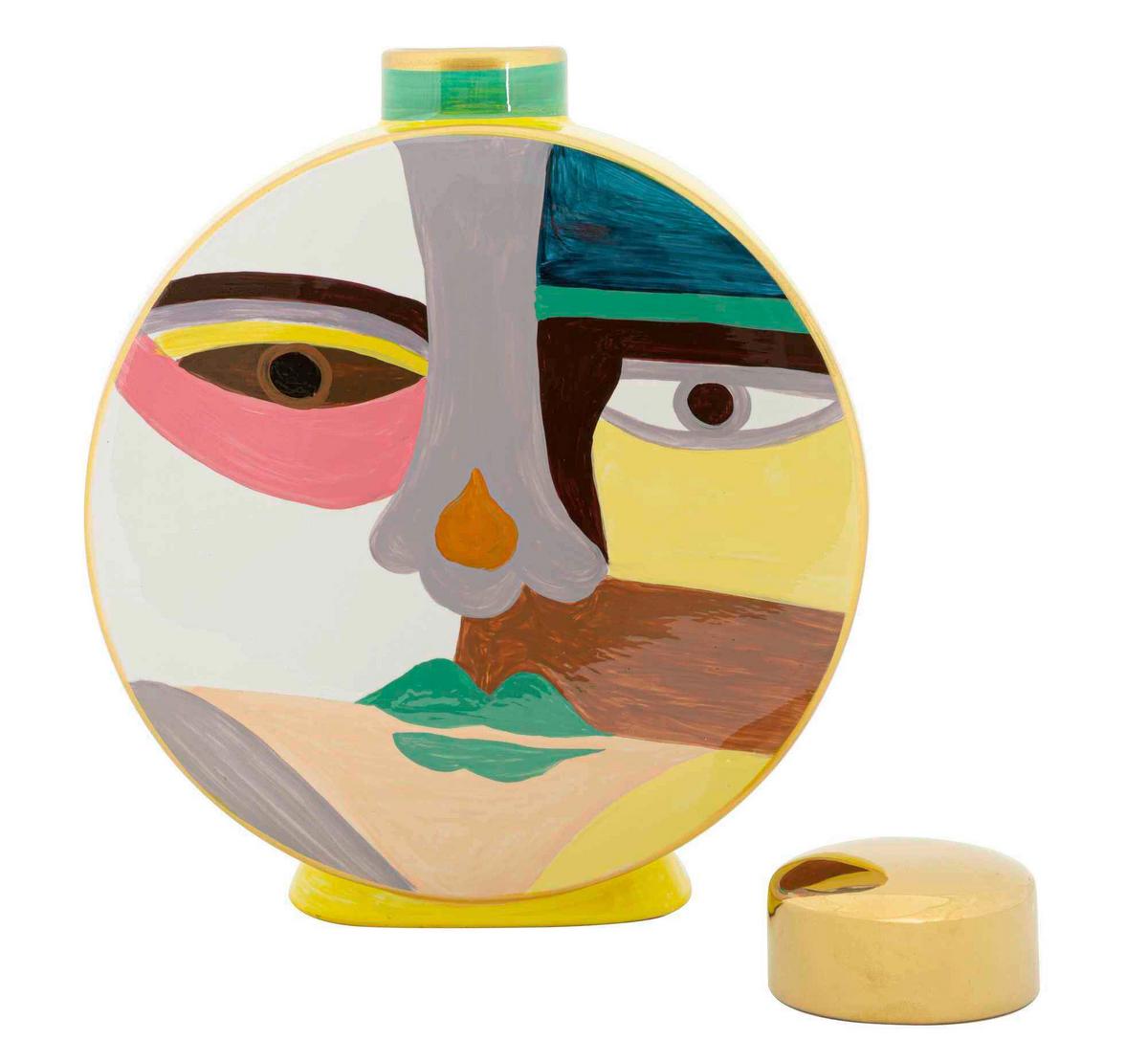 Vase Pot Piccassy Color Round Multicolor B: 23 Cm - Multicolor, Basics, Keramik (23/28/9cm)