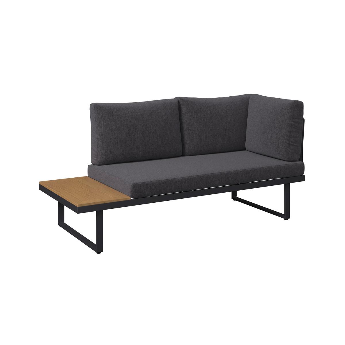 Loungegarnitur Montreal II - Dunkelgrau/Naturfarben, MODERN, Kunststoff/Textil (250/180cm) - Beldano