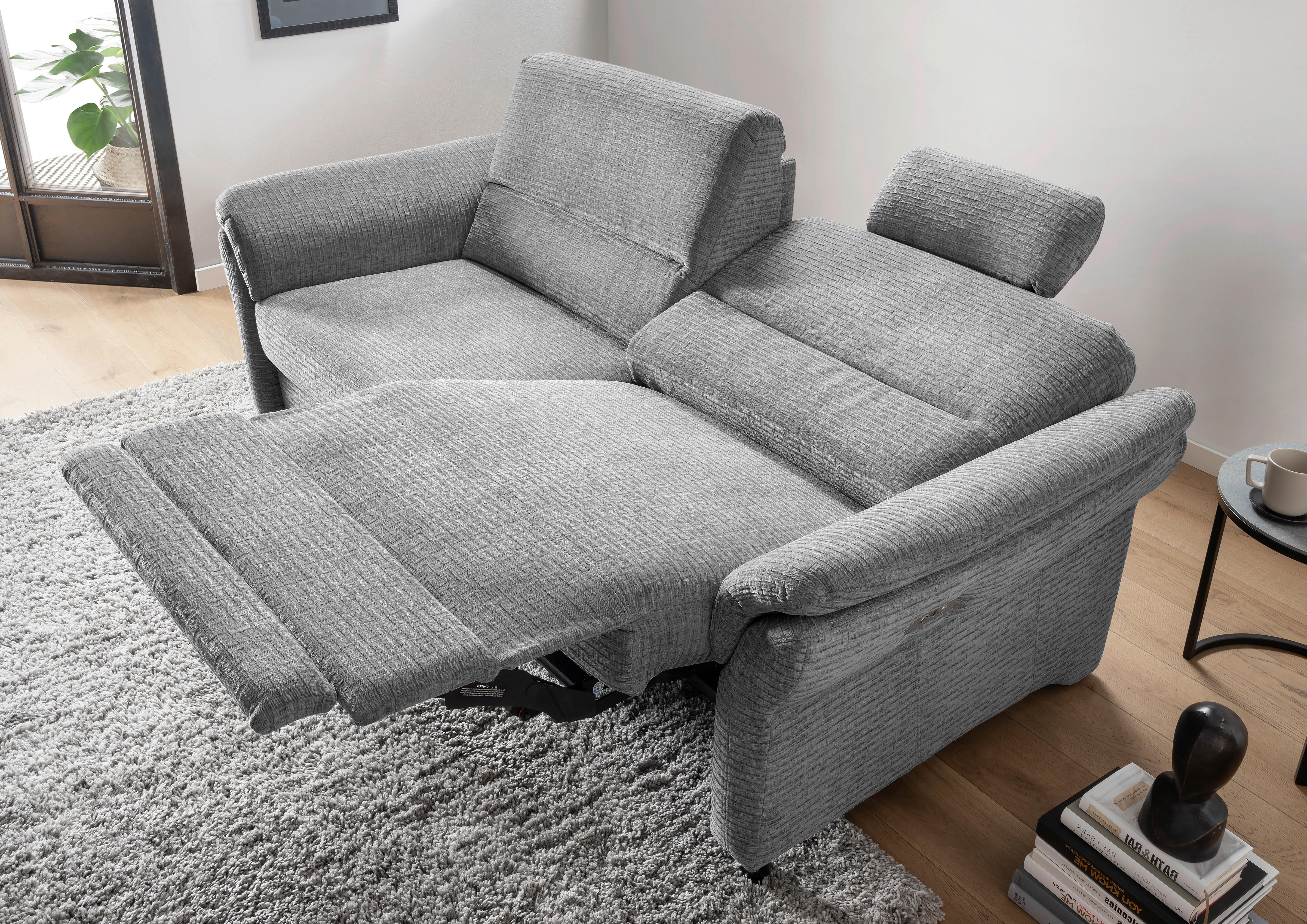 3-Sitzer-Sofa Cavoli, Grau R B: 192 cm - Schwarz/Grau, MODERN, Textil (192/90/89cm) - Livetastic