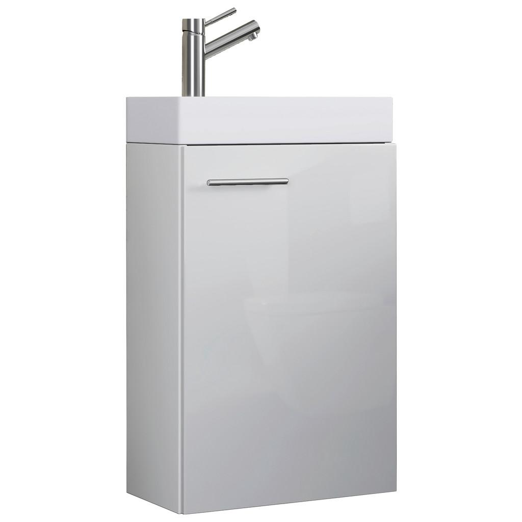 Waschbecken mit Unterschrank Slito B: 40,5 cm Weiß