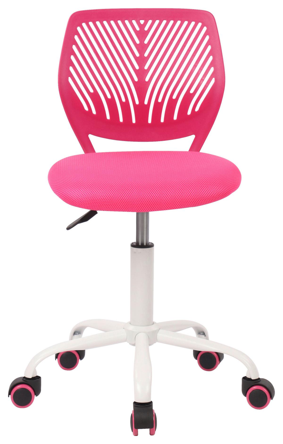 Otočná židle Kira růžová cca. 40x87x44cm - bílá/pink, Moderní, kov/dřevo (40/87/44cm) - Mömax