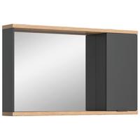 Spiegelschrank Nuaro Anthrazit B: 130cm - Anthrazit, Basics, Glas/Holzwerkstoff (130/76/20cm) - MID.YOU