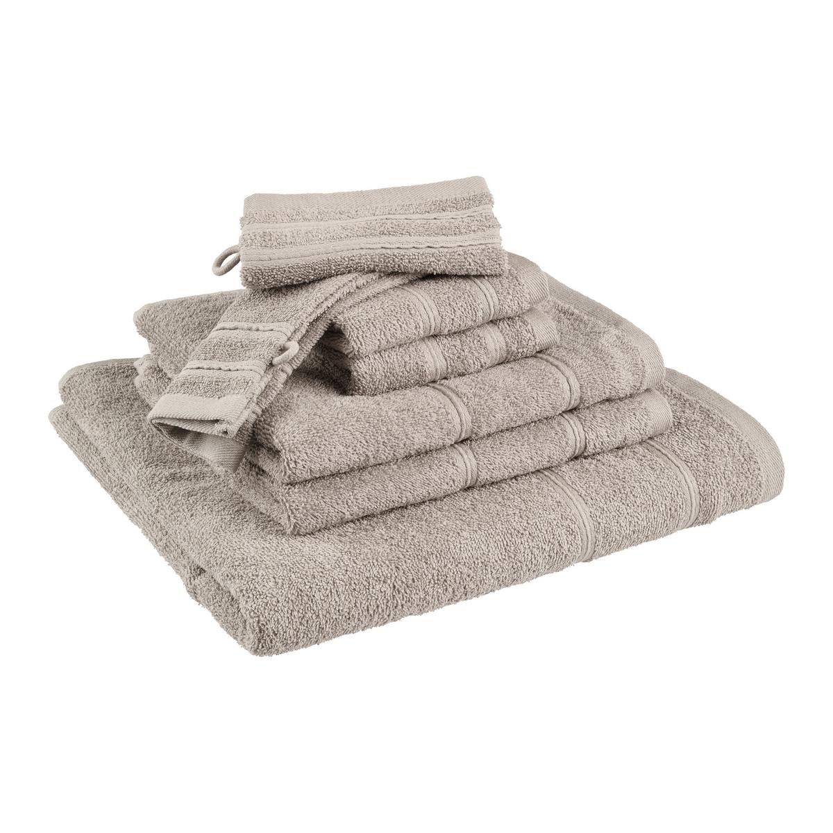 SADA RUČNÍKŮ A OSUŠEK MELANIE - světle šedá, textil (25/35/8cm) - Mömax