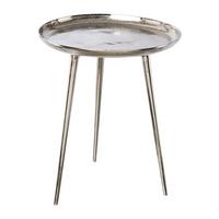 Beistelltisch Silberfarben, BxH: 39x45 cm - Silberfarben, Basics, Metall (39/45cm) - P & B