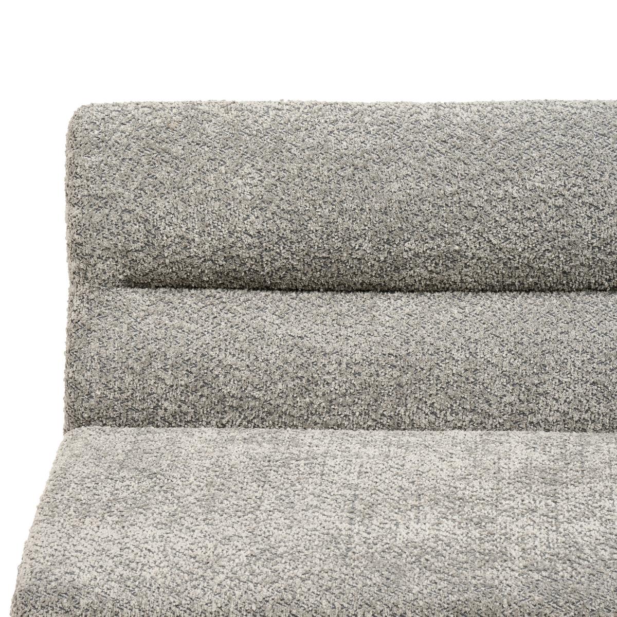 Sitzbank Kea Mit Lehne Grau, B: 140 Cm - Schwarz/Grau, KONVENTIONELL, Textil/Metall (140/83/61cm) - MID.YOU