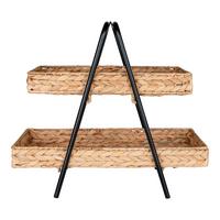 Tablett Alfaro Braun Schwarz B: 42 Cm - Schwarz/Braun, Design, Holz (42/43.5/23cm)