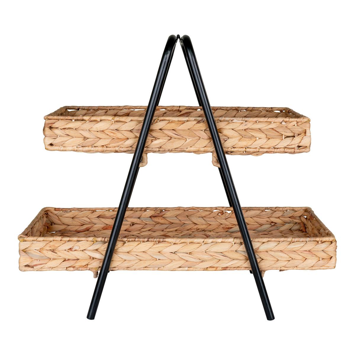 Tablett Alfaro Braun Schwarz B: 42 Cm - Schwarz/Braun, Design, Holz (42/43.5/23cm)