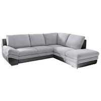 Wohnlandschaft In L-form Nardo 264x221 Cm - Chromfarben/Dunkelgrau, MODERN, Textil (264/221cm) - MID.YOU