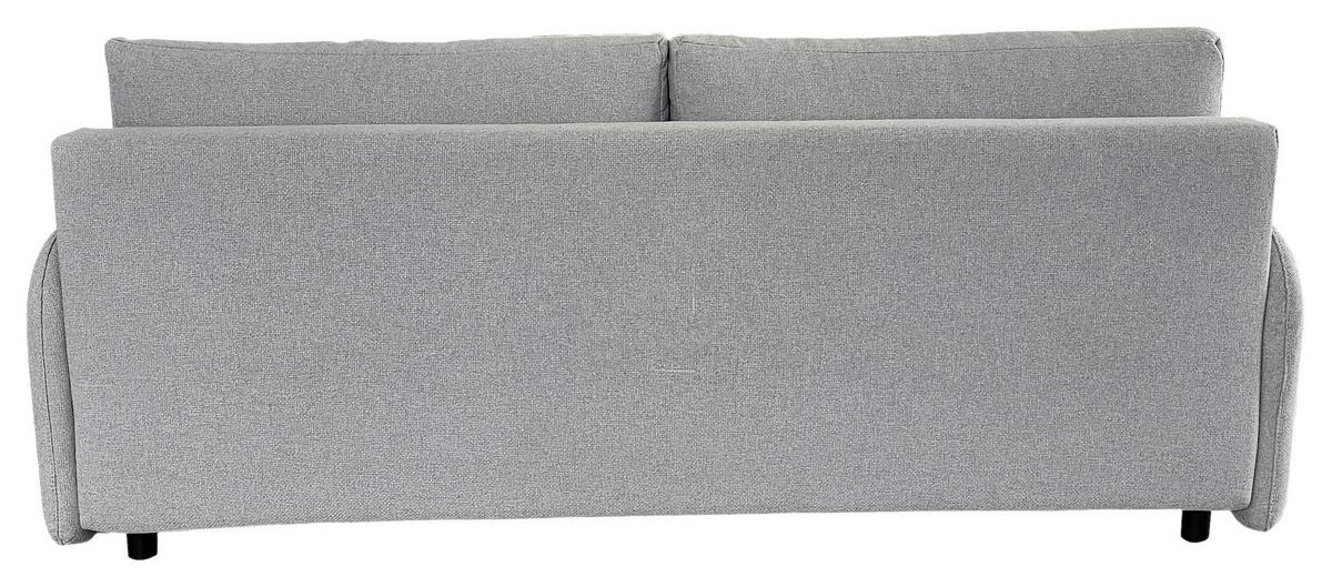 2-sitzer-sofa Mit Schlaffunktion Vero B: 206 Cm - Hellgrau/Schwarz, Design, Textil (206/88/93cm) - MID.YOU
