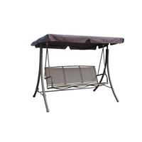 Hollywoodschaukel Anna - Schwarz/Grau, Basics, Kunststoff/Metall (201/159/130cm) - Gardenson