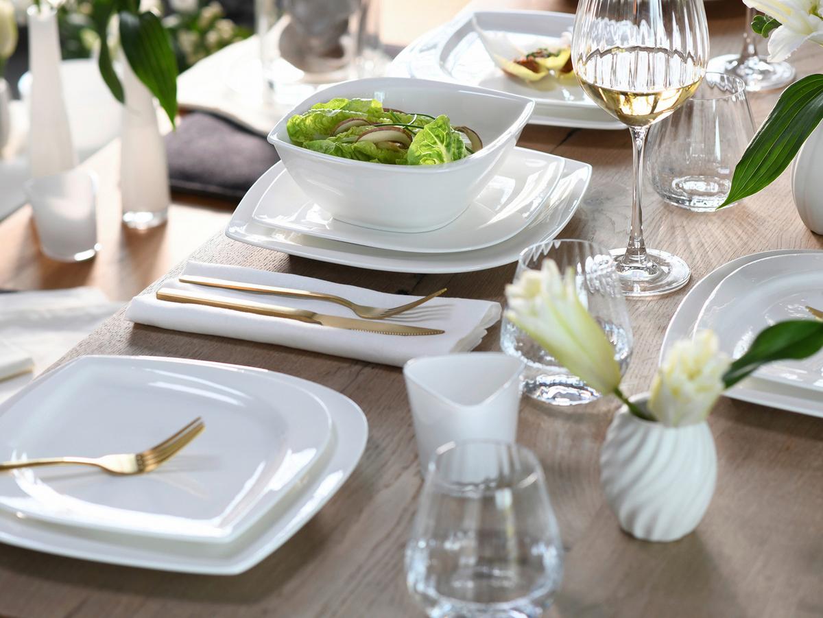 Tafelservice Melbourne Weiß 12-Tlg - Weiß, Basics, Keramik - Creatable