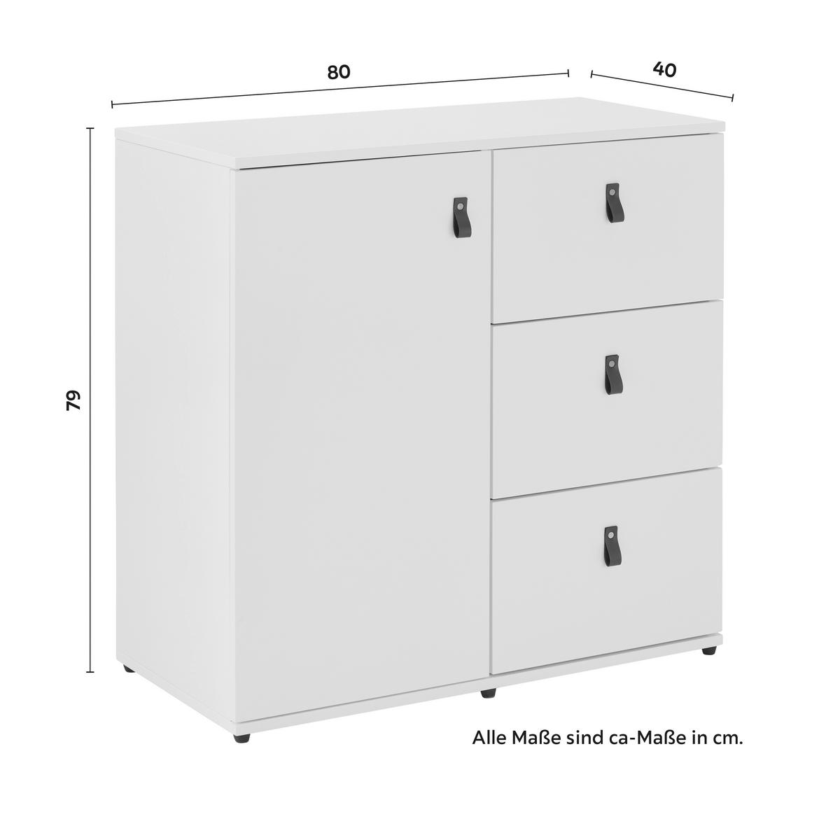 Komoda MICK - hnedá/čierna, Modern, kompozitné drevo/plast (80/79/40cm) - Modern Living