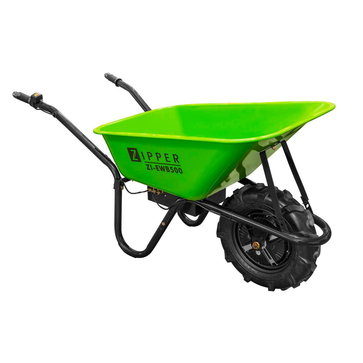 Gartenkarre Zi-ewb500 Handschaltung Akku 500 W - Grün, Basics, Metall (60/68/150cm) - Zipper