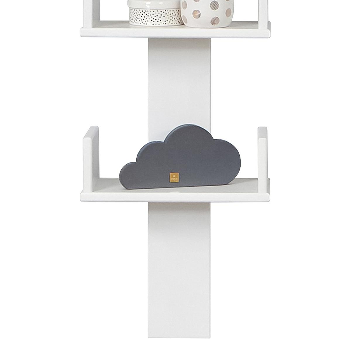 Wandregal Pepe B: 35cm Weiß - Weiß, MODERN, Holz (35/180/17cm) - MID.YOU