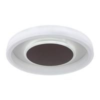 LED-Deckenleuchte Goffi Ø 50 cm mit Farbtemperaturwechsler - Opal/Braun, KONVENTIONELL, Kunststoff/Metall (50/9cm) - Globo