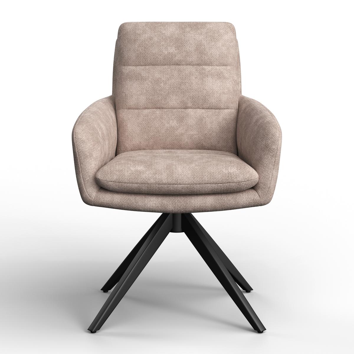 STOLIČKA S PODRÚČKAMI LAURIN - čierna/taupe, Modern, kov/drevo (59/93/63cm) - Bessagi Home