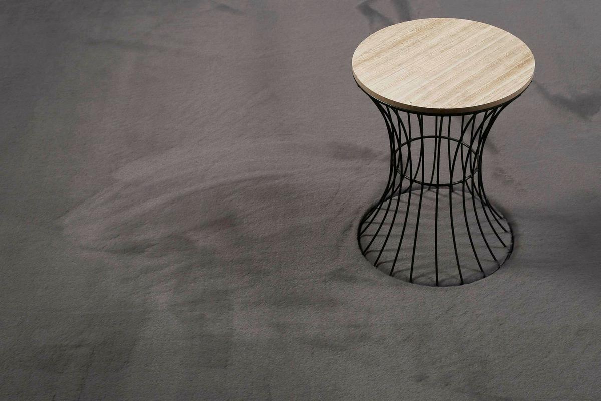 Hochflorteppich Anthrazit, BxL: ca. 200x200 cm - Anthrazit, KONVENTIONELL, Textil (200/200cm) - Esprit