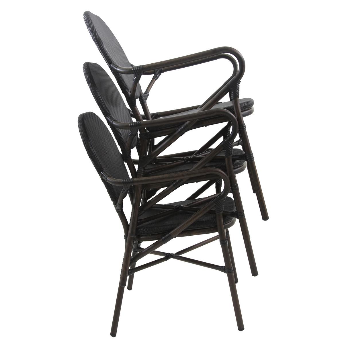 GARTENSTUHL-SET TANGO - Schwarz, MODERN, Textil/Metall (56/89/64cm) - Gardenson