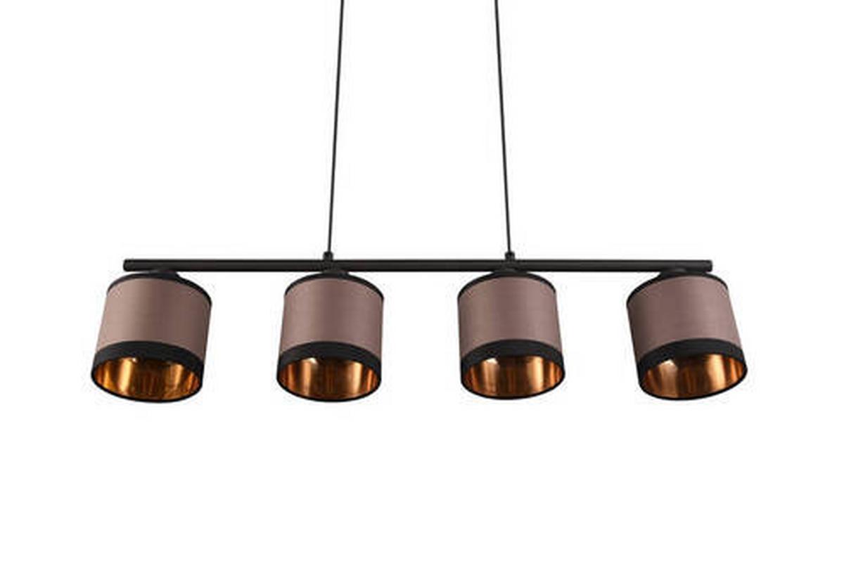 Pendelleuchte R31554041 Davos - Taupe/Goldfarben, Design, Textil/Metall (75/12/150cm)