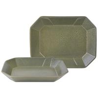 Schüsselset Keramik Grün 2-tlg. BxH: 22x17 cm - Grün, Basics, Keramik (22/17cm) - Creatable