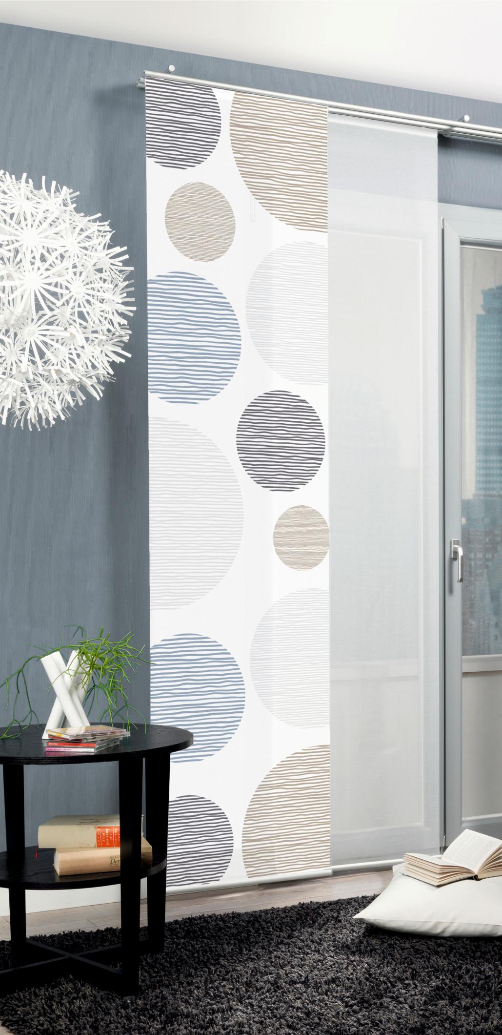 Flächenvorhang Anthrazit 60/245 cm - Anthrazit, Design, Textil (60/245cm) - Schmidt W. Gmbh