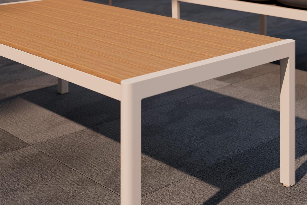 TERASOVÁ SEDACÍ SOUPRAVA FLORENZ 1 - barvy teak/světle šedá, Moderní, kov/textil - Mömax