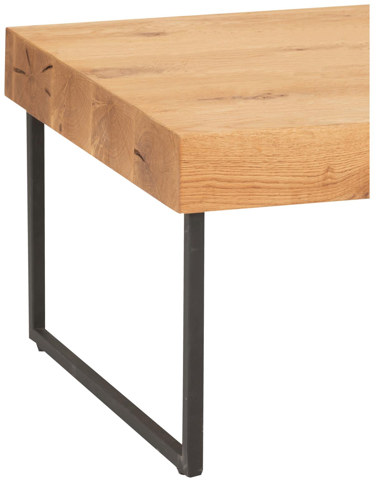 Dohányzóasztal Rimini - fekete/natúr, Modern, faalapú anyag/fa (110/42,8/65cm)