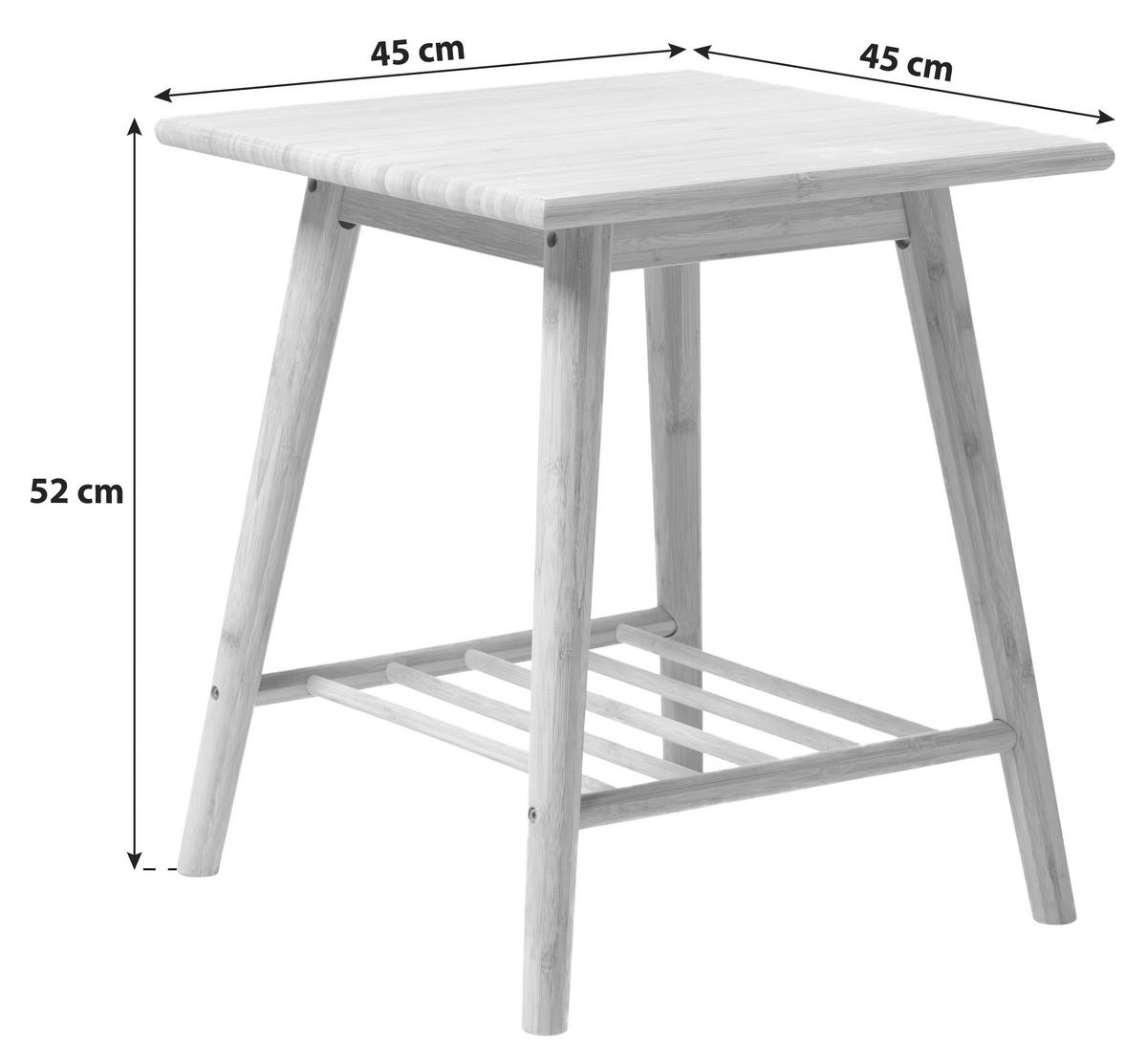 Beistelltisch Noble 3157002 - Naturfarben, ROMANTIK / LANDHAUS, Holz (45/45/52cm) - MID.YOU