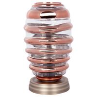 Tischleuchte Aladin II 710 - Kupferfarben, Trend, Glas/Metall (17/17/29cm) - Kayoom