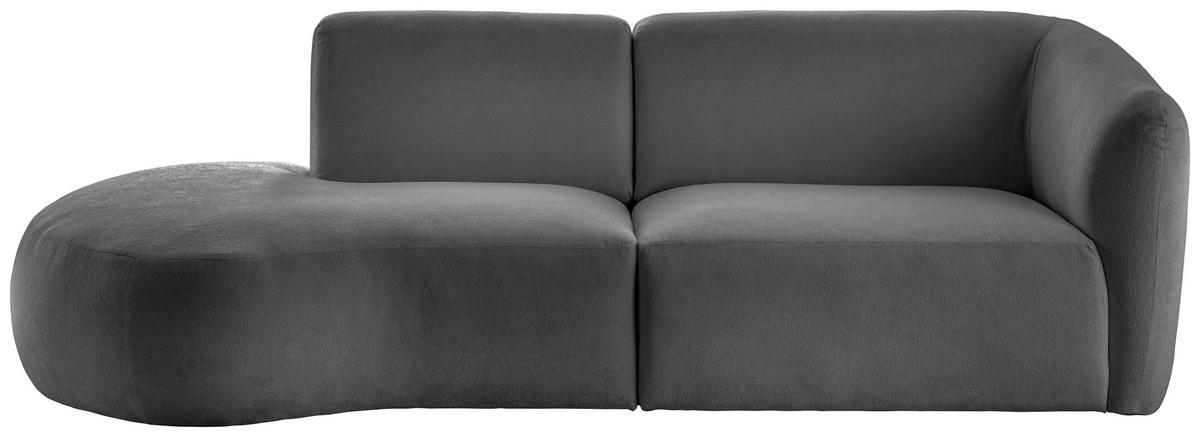 Ecksofa Jesi, Anthrazit S: 238x107 Cm - Anthrazit/Schwarz, MODERN, Textil (238/107cm) - Livetastic