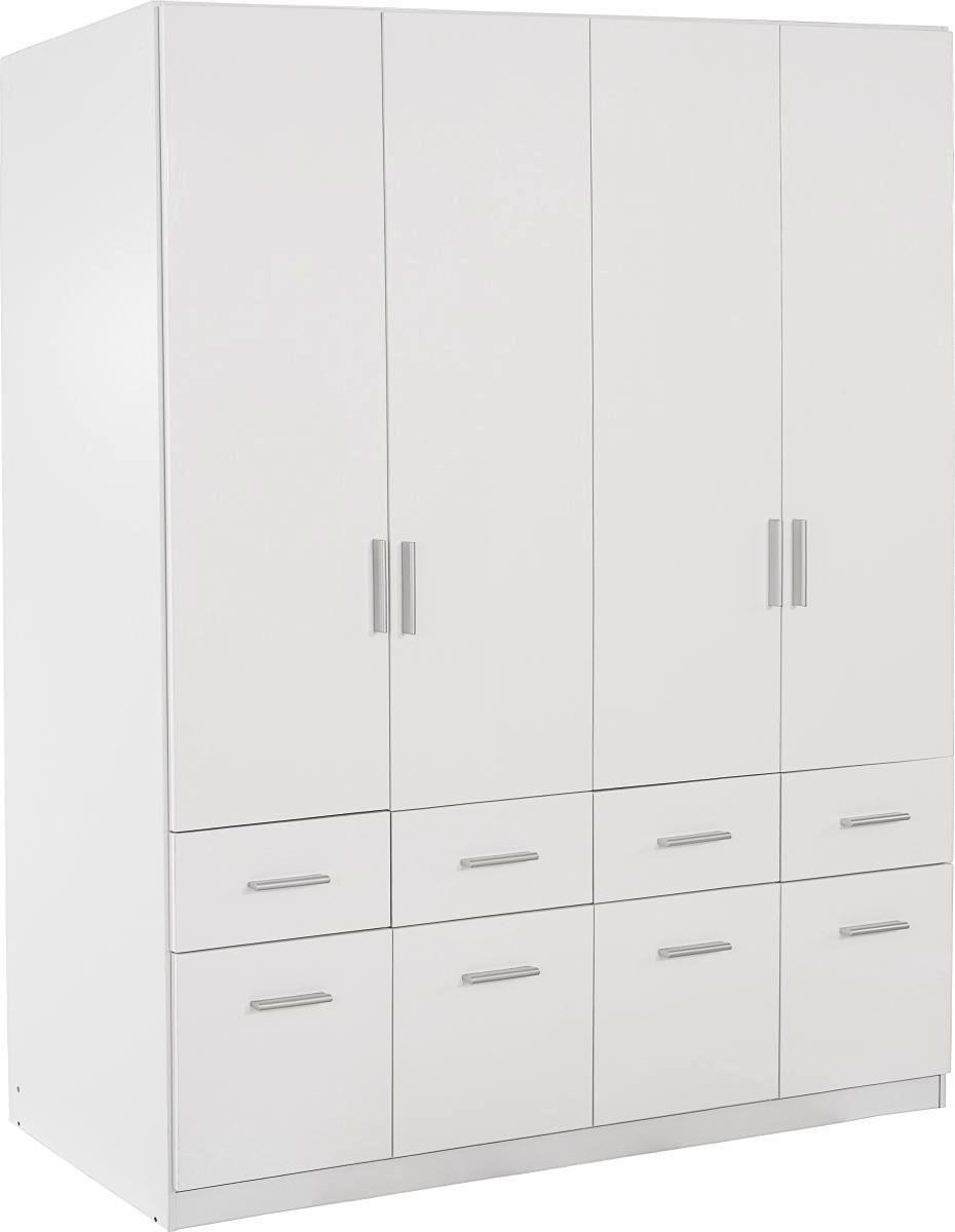 ŠATNÍKOVÁ SKRIŇA CELLE - biela/biela s vysokým leskom, Modern, drevo/plast (181/197/54cm)