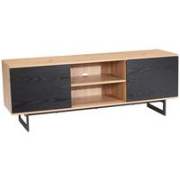 NÍZKA KOMODA WL6.822 - čierna/farba duba, Design, kov/kompozitné drevo (150/55/40cm) - Livetastic