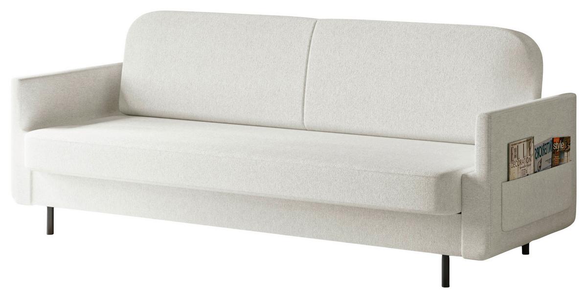 Schlafsofa Cloudy Creme B: 221 cm - Creme, Design, Textil (221/87/84cm) - MID.YOU