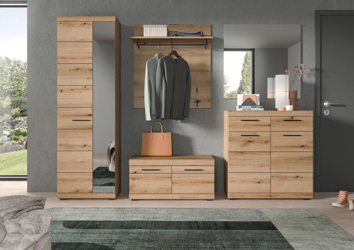 Garderobe Scout 5-teilig Eiche Dunkel B: 272 Cm - Eiche dunkel, Design, Holzwerkstoff (272/197/40cm) - Livetastic