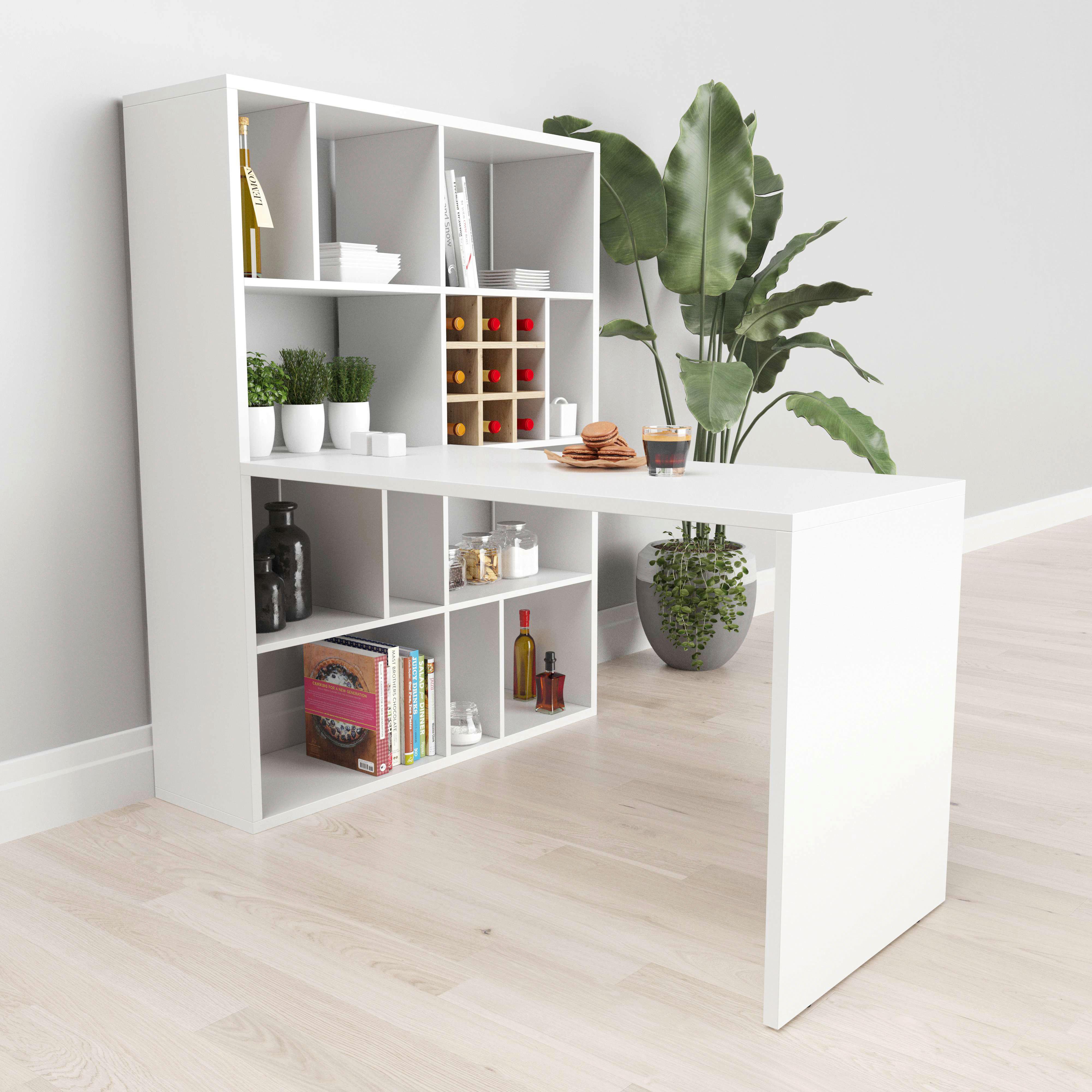 Schreibtisch Fortuna - Weiß, Basics, Holzwerkstoff (120/58/75cm) - MID.YOU