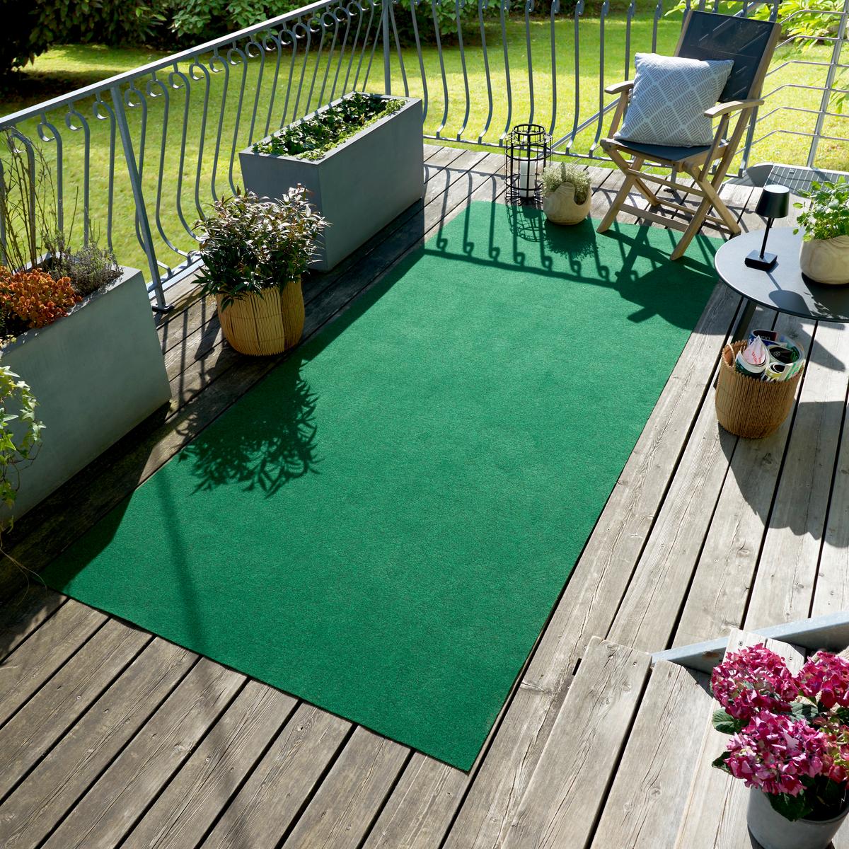 Rasenteppich Bella 100x200 cm In Anthrazit - Anthrazit, Basics, Kunststoff (100/200cm) - Ondega