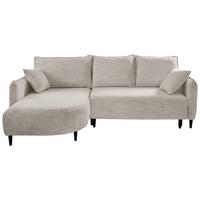 Ecksofa Sycylia Creme/Schwarz, 165 cm - Creme/Schwarz, Design, Textil (165/244cm) - MID.YOU