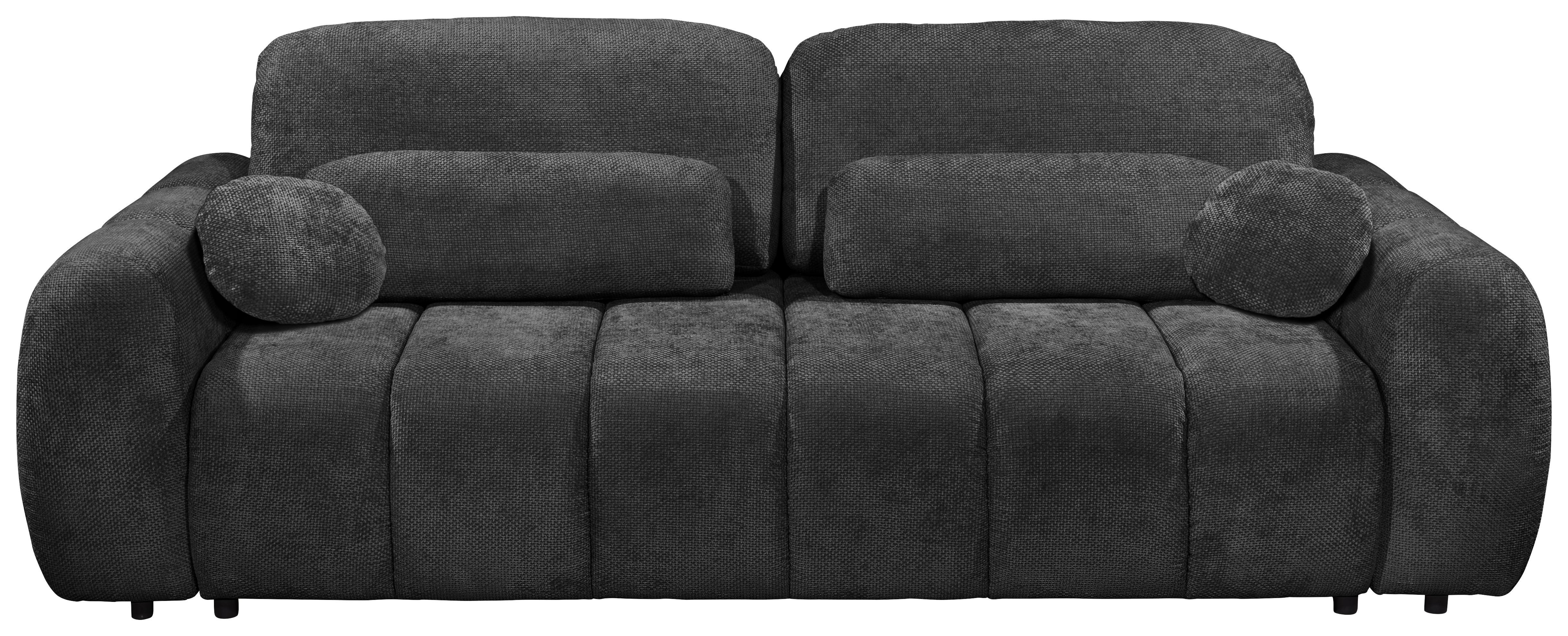 Schlafsofa Bubble Schwarz B: 256 Cm - Schwarz, Design, Textil (256/76/112cm) - MID.YOU