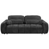 Schlafsofa Bubble Schwarz B: 256 Cm - Schwarz, Design, Textil (256/76/112cm) - MID.YOU