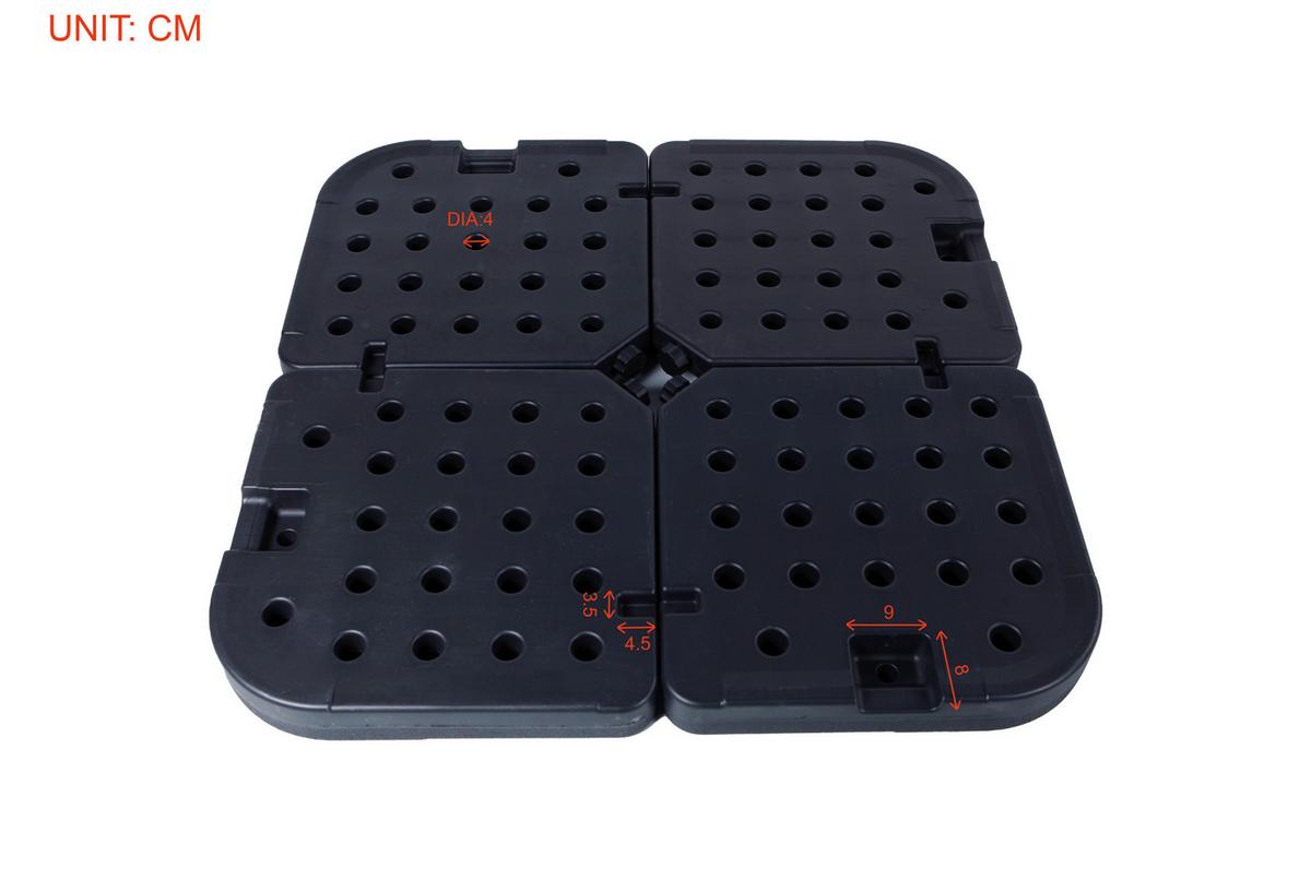 Sonnenschirmständer Barcelona - Schwarz, MODERN, Kunststoff (50/7,5/50cm) - Beldano