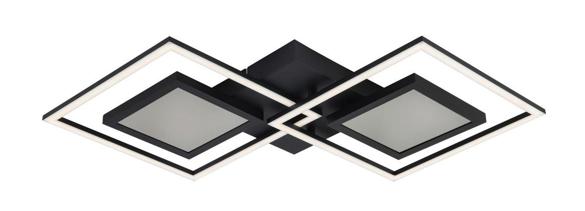 STROPNÉ LED SVIETIDLO PRECEVAL - čierna, kov/plast (41,8/75,3/6,7cm) - Premium Living